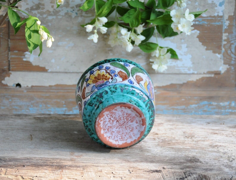 Planter Retro Speckled Glaze. Italian Plant pot 1960s. Fratelli Fanciullacci Boho Pottery. Flowerpot Italy image 6