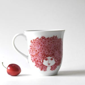 Caneca de chá Wiinblad, xícara Rosalinde - design colecionável dos anos 90