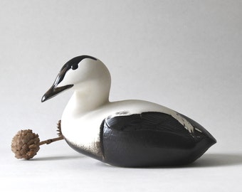 Gustavsberg Sweden. Nautical Bird by Paul Hoff. Beautiful Male Eider. Collectible figurine. Scandinavian Mid century Modern