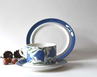 Arabia Finland Balladi. Tea Trio by Heikki Orvola and Ulla Procopé. Finnish design