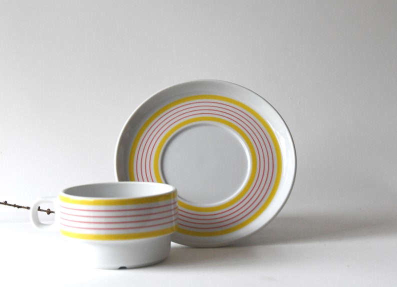 Scandinavian Modern. Sports Tea Set. Ikea Retro Tea Cup and Etsy