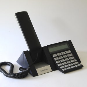 Beocom 2500, schnurgebundenes analoges schwarz modernistisches Telefon. BANG & OLUFSEN. Danish Modern Office Decor. Vintage Geschenk für Ihn