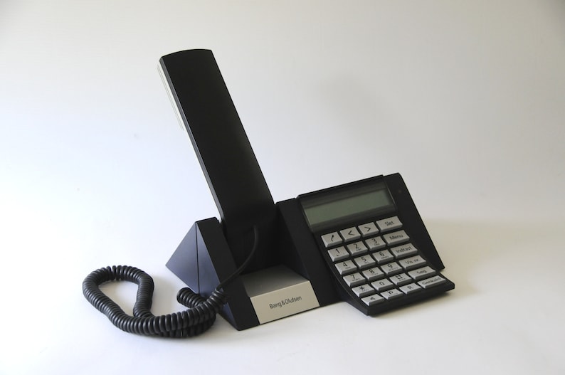 Téléphone Beocom 2500. Téléphone moderniste analogique noir filaire. BANG & OLUFSEN. Décor de bureau moderne danois. cadeau vintage pour lui image 2