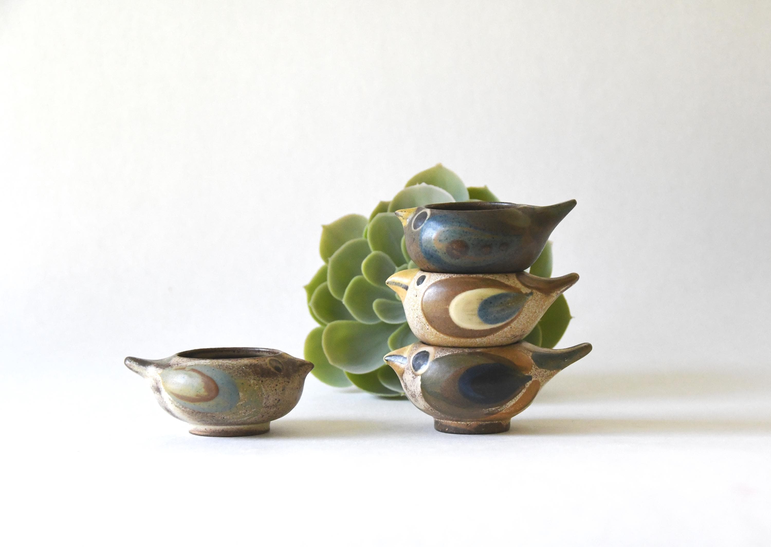 【北欧ビンテージ】デンマーク/DYBDAHL/ディブダール/小鳥エッグカップ Dybdahl Denmark Birds. Miniature Bowl/ Egg Cup / Salt Cellar