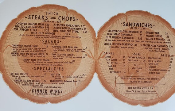Redwood House Menu Los Angeles Vintage Los Angeles Menu