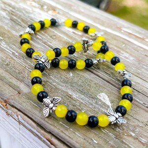 Limited edition handmade bee-utiful & bee appreciation bracelets.