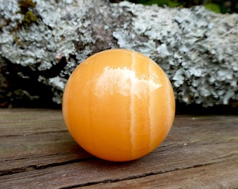 100mm Orange Selenite Sphere Red Large Crystal Ball Gemstone Specimen Chakra