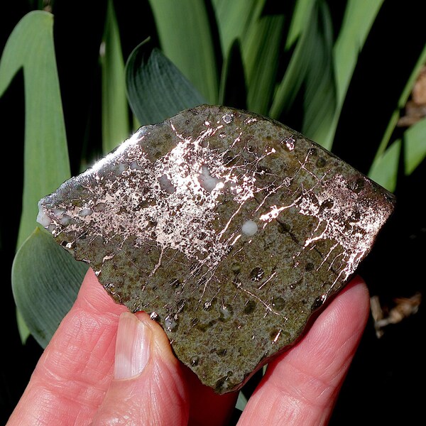 Copper Ore Slab from Michigan, Mineral Specimen, Copper Piece