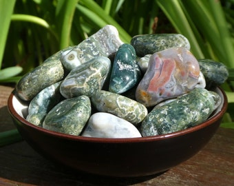 Ocean Jasper Tumbled Stones, Ocean Jasper Crystal, Polished Ocean Jasper, Ocean Jasper Pebble, Worry Stone, Pocket Stone