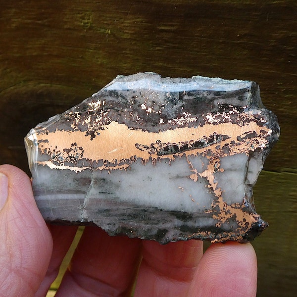 Copper Ore Slab from Michigan, Mineral Specimen, Copper Piece