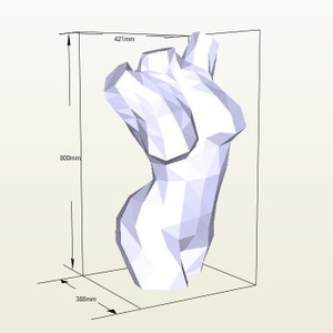 Woman body in papercraft 4