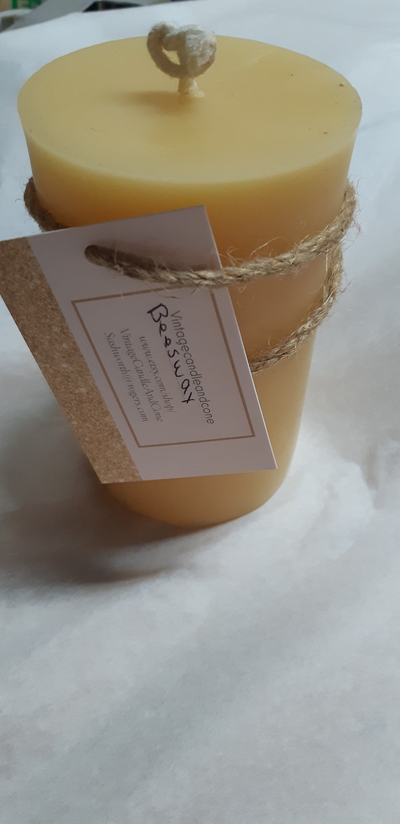 100% beeswax  pillar candle