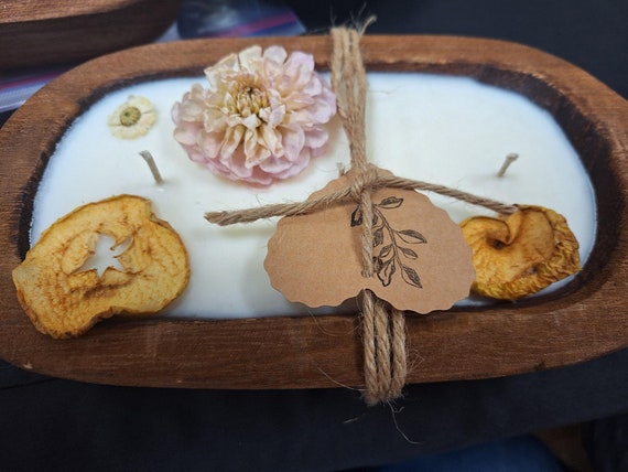 Hand poured soy wax in dough bowls