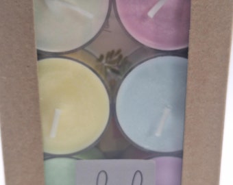 Pastelkleurige sojawastheelichtjes, diverse kleuren, 20 stuks