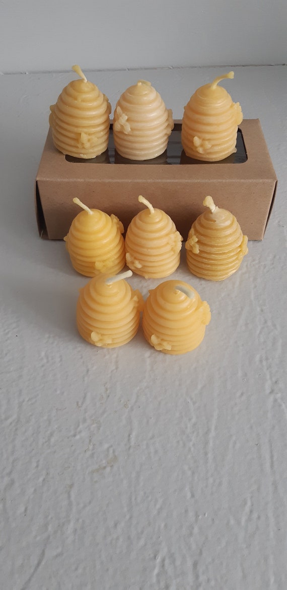 hand poured beeswax votive candles
