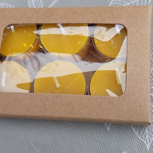 Tealight candles made of 100% beeswax