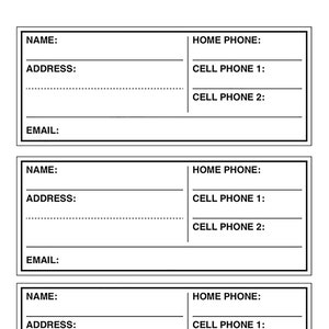Address Book Printable Large Print Version | Large Print Address Book | Instant PDF Download | LP2