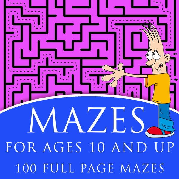 Mazes For Kids | Printable Mazes | Maze Puzzle Book | Instant Download | KID4