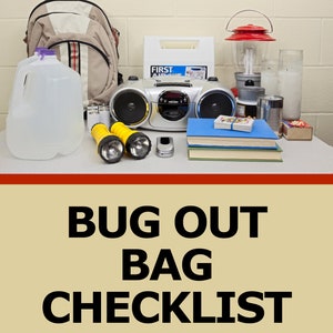 Bug Out Bag Checklist Survival Kit Checklist 72 Hour Kit List - Etsy