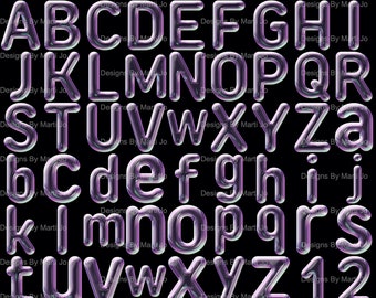 Bubble Letters PNG Digital Clipart | Printable Soap Bubble Alphabet, Numbers, Symbols | Instant Download Clipart | DL85