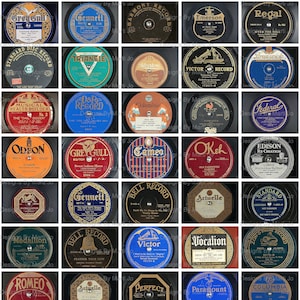 Clipart de rótulo de disco de vinil vintage | Música vintage para impressão | Download instantâneo | Uso comercial OK | VC51