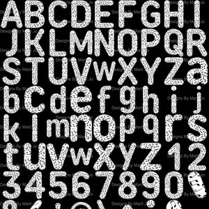 Muzieknootalfabet | Afdrukbare muzieknoot Letters, cijfers, symbolen | Digitale download, png-bestand | DL8