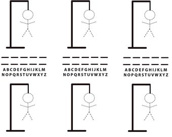 Hangman Game Sheets - Size A4 by Hope Maker