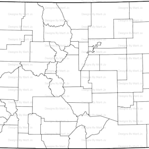 Carte imprimable du Colorado | Carte imprimable du comté de CO | Téléchargement numérique PDF | MAP40