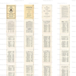 Printable 1915 Ames Iowa Miniature Phone Book | 8.5 x 11 JPG And PDF Versions | Includes 4x6, 6x4, 6x8 And 8x6 Sizes | MIN6
