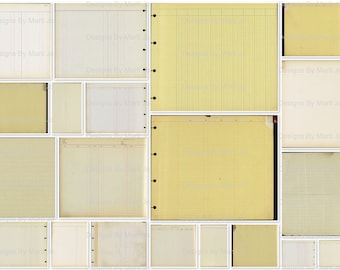 20 Blank Vintage Printable Ledger Paper Digital JPG Pages | Vintage Junk Journal Paper | Instant Download | Commercial Use OK | JJ35