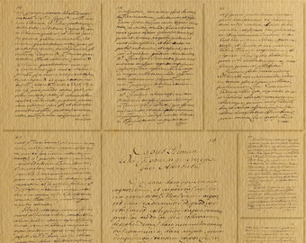 Vintage Handschrift Overlays Set 3 | 10 Vintage Transparente Hintergrund PNG-Bilder | Sofortiger digitaler Download | Gewerblicher Gebrauch OK | PNG8