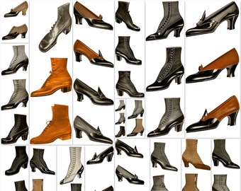 Vintage Women's Shoe Images | Printable 1915 Shoe Clipart Download | People Ephemera | VC66