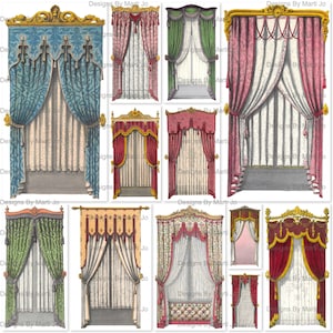 Molduras de janela vintage PNG Clipart Set 2 | 12 páginas de colagem de janela fechada vintage | Download instantâneo | Uso comercial OK | VC125