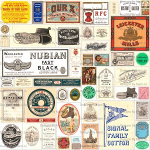 Kit 3 de etiquetas relacionadas a roupas vintage | 50 etiquetas de produtos de roupas vintage para impressão | Download instantâneo | Uso Comercial OK | VL45