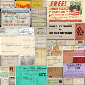 50 verschiedene Vintage Karten und verwandte Gegenstände | Druckbare antike Karten | Sofortiger digitaler Download | JJ96