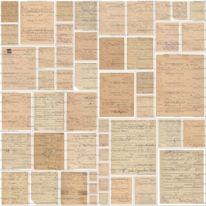Vintage wereldoorlog 1 beroemde persoon conceptregistraties | 50 afdrukbare conceptrecords van beroemdheden | Afzonderlijke JPG's | Direct downloaden | VP73