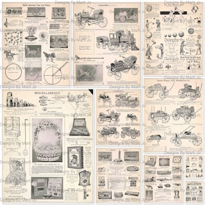 10 páginas JPG de catálogo de brinquedos vintage para impressão | Conjunto de papel de diário vintage barato 12 | Download instantâneo | Uso comercial OK | JJ71