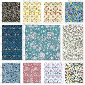 Padrões vintage imprimíveis William Morris | Papel digital William Morris | Download instantâneo | Uso comercial OK | JJ8