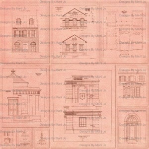 Vintage Building Facades PNG Overlays Set 2 | 10 Vintage Building Design Collage Pages | Instant Download | Commercial Use OK | PNG22