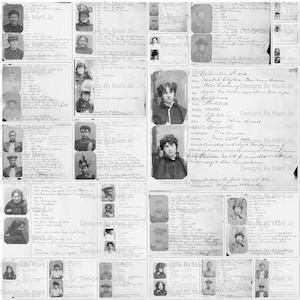 Vintage Frauen Kriminelle Fahndungsfotos - Ende 1890er Jahre | 24 Strafregister 6 Zoll breite JPGs | BONUS: Zwei 8.5 x 11 Jpgs aller Bilder (3x4) | TC17