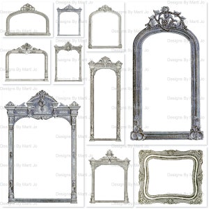 Molduras Vintage Clip Art 1 | Molduras Decorativas Vintage | Download Instantâneo | Uso Comercial OK | VC4