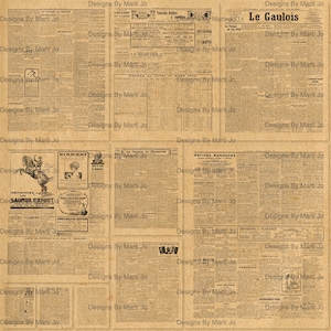 Oude Franse krantenoverlays set 1 | 10 vintage transparante krantenpapier achtergrond png-afbeeldingen | Direct downloaden | Commercieel gebruik OK | png24