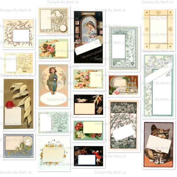 Vintage Note Cards | Printable Antique Greeting Cards | Instant Download | VC10