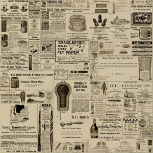 Vintage Apotheker Ads Overlays | 60 einzelne PNG-Dateien von Drogerie-Produkten | BONUS: Zwei 8,5 x 11 PNGs Aller Bilder (5x6) | PNG37