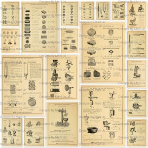 100 Páginas de catálogo de suprimentos de panificação vintage para impressão JPG | Ephemera digital de panificação econômica | Download instantâneo | Uso comercial OK | JJ132