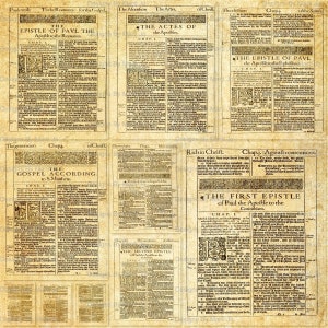 Sobreposições de páginas da Bíblia KJV do Novo Testamento | 10 páginas da Bíblia vintage | Imagens PNG de fundo transparente | Uso comercial OK | PNG28