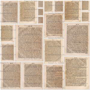 Páginas JPG para impressão Vintage Alchemy | 20 arquivos de caligrafia alemã envelhecida naturalmente de 8,5 x 11 | Download instantâneo | Uso comercial OK | JJ108