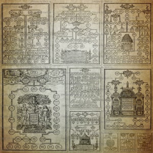 Sobreposições de Árvore Genealógica da Bíblia KJV | 10 Páginas de Genealogia Vintage | Imagens PNG de Fundo Transparente Download Instantâneo | Uso Comercial OK | PNG19
