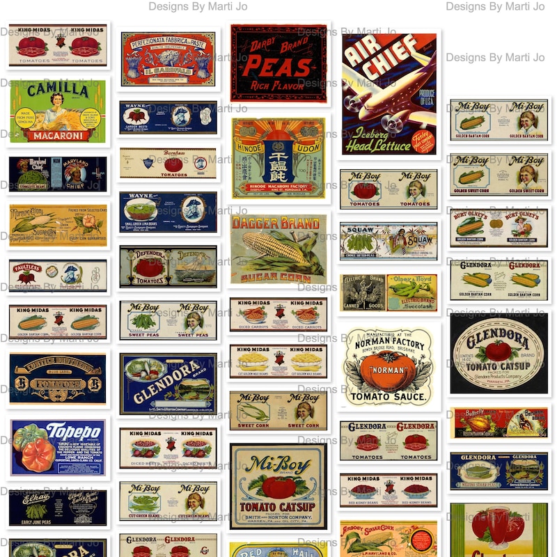 Vintage Can Labels - Etsy