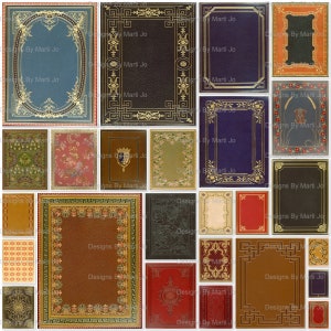 Conjunto de 25 páginas JPG para capa de livro digital para impressão vintage | Páginas de diário de lixo vintage | Download instantâneo | Uso comercial OK | JJ136